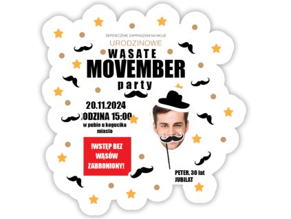 Spersonalizowane zaproszenia 6 szt - Movember