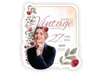 Spersonalizowane zaproszenia 6 sztuk - Uroczystość w stylu vintage