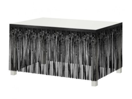 99559 dekoracia na okraj stola cierne strapce 80 x 300 cm