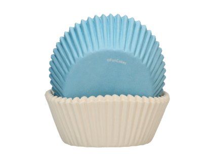Košíčky na pečenie mix - Biela/Modrá 48 ks