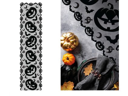 Behúň na stôl - Halloween tekvice 45 x 200 cm