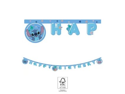 Girlanda Happy Birthday - Stitch