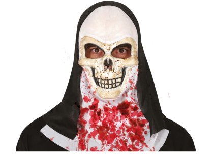 Maska mníšky s lebkou