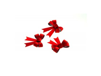 3 noeuds velours rouge 10cm x 12 7cm
