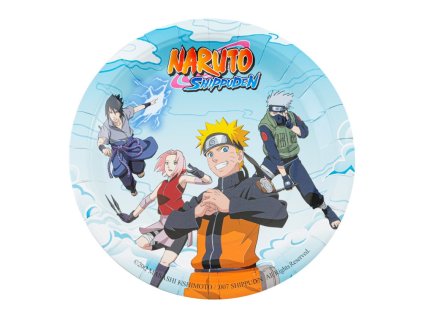 8 plates plastic free naruto shippuden 23cm