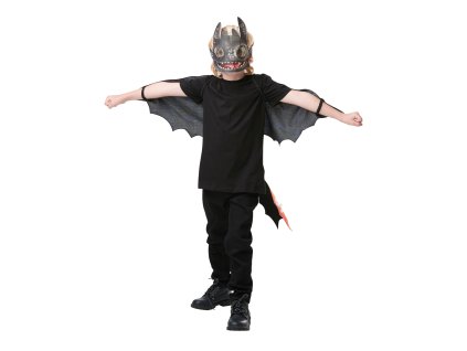 Dziecięcy świecący zestaw skrzydełka z maską - Bezzębna