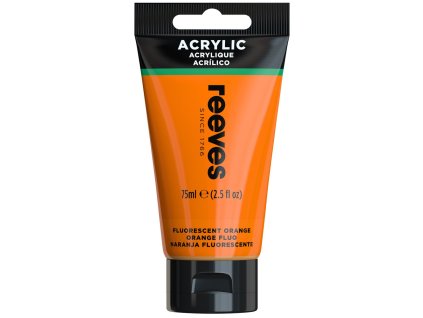 780804866414 RVS ACRYLIC COLOUR 75ML FLUORESCENT ORANGE [FRONT] 780804866414