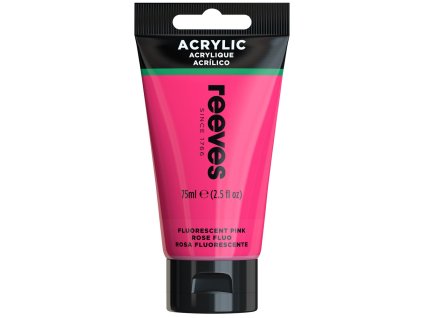 780804866407 RVS ACRYLIC COLOUR 75ML FLUORESCENT PINK [FRONT] 780804866407