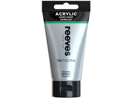 780804866438 RVS ACRYLIC COLOUR 75ML SILVER [FRONT] 780804866438