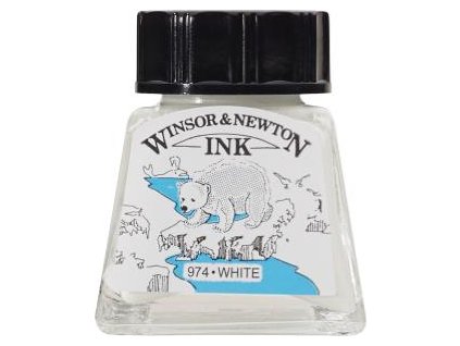 094376899993 W&N DRAWING INKS POT 14ML WHITE