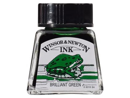 094376899894 W&N DRAWING INKS POT 14ML BRILLIANT GREEN