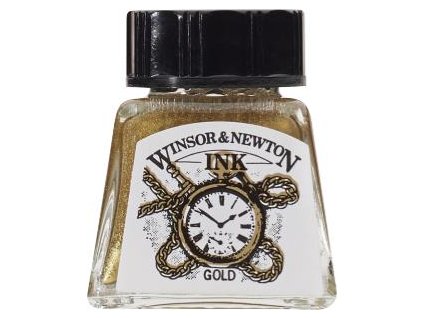 094376899948 W&N DRAWING INKS POT 14ML GOLD