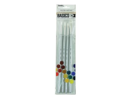 6973350292644 Liquitex BASICS 4 Brush Pack, Long Handle