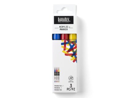 887452003014 LQX ACRYLIC MARKER SET 3X 2 4MM FAVORITES [FRONT] 887452003014