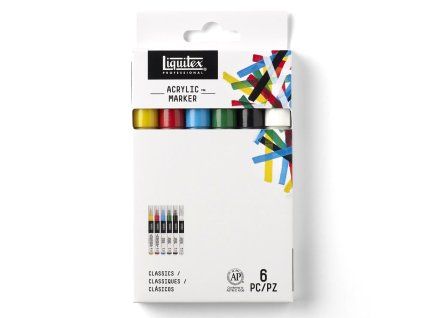 Sada akrylových fixiek 6ks Liquitex