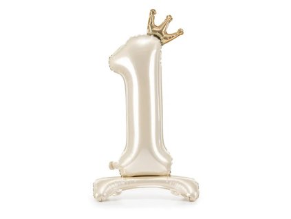 Samostojaci fóliový balón 1 - Satin cream 84 cm