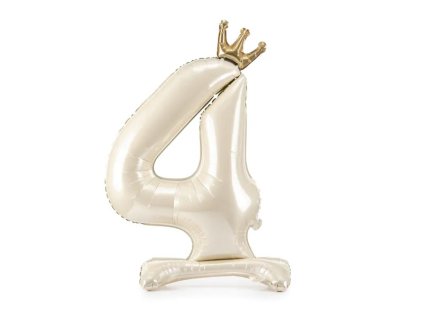 Samostojaci fóliový balón 4 - Satin cream 84 cm