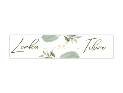 Svadobná ŠPZ - Green & Gold 2ks