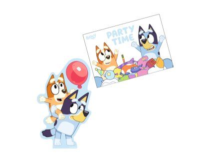 Pozvánky s obálkami - Bluey 8 ks