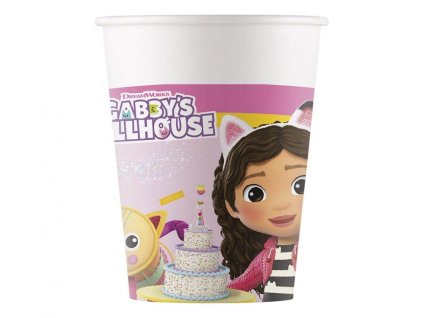 108148 papierove pohare gabby s dollhouse 200 ml 8 ks