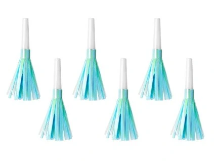 Párty trúbky - modré 6 ks