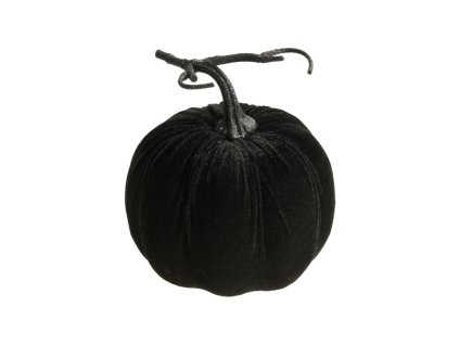 citrouille velours noir dia 17cm x 17cm ht