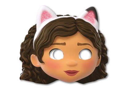 109015 papierova party maska gabby s dollhouse 6 ks