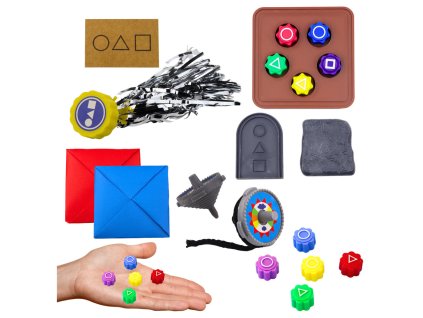 eng pl Set of 5 Squid Game Traditional Korean Games Dice Spinning Top Card 25405 1 (2)