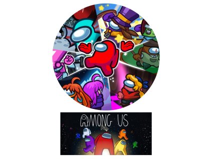 Jedlý obrázok na tortu - Among Us (Rozmiar papieru jadalnego Kremówka 0,5 mm)
