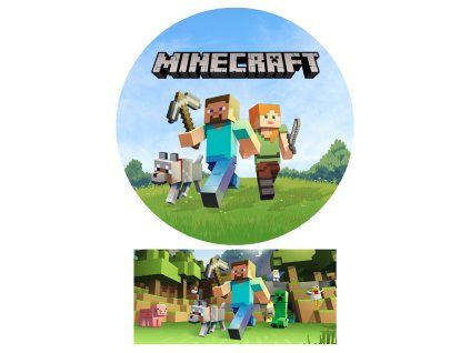 Jedlý obrázok na tortu - Minecraft