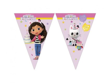 110110 papierova girlanda gabby s dollhouse 230 cm