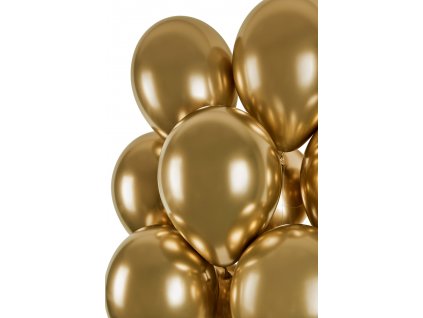 34310 1 balonik chromovy zlaty 33 cm
