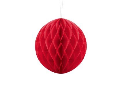Papierová guľa červená 20 cm