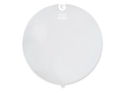Guľatý pastelový balónik 80 cm biely