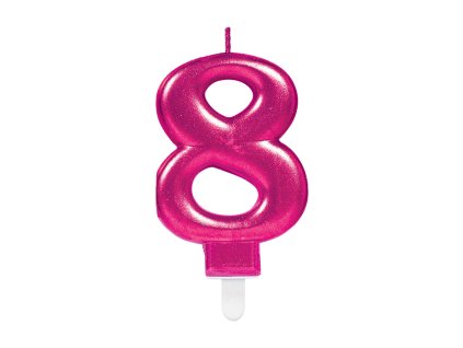 25842 1 narodeninova sviecka 8 magenta 8 cm 1 ks