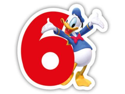 Narodeninová sviečka Mickey Mouse - číslo 6