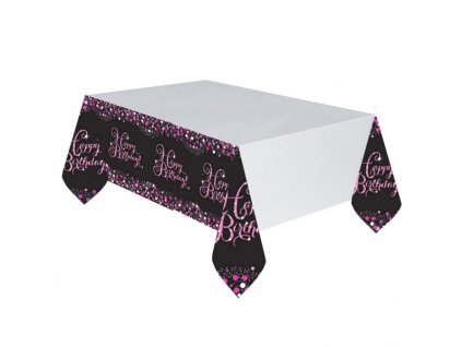 Obrus błyszczący - różowy