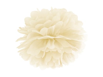 2323 1 pompom v tvare kvetu kremovy 35 cm