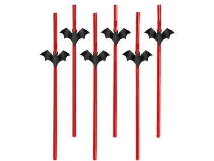 Papierové slamky - Netopiere 24 cm