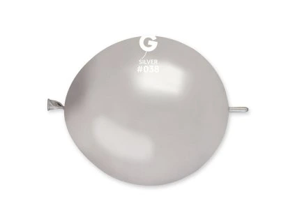 Spojovací balónik strieborný 30 cm