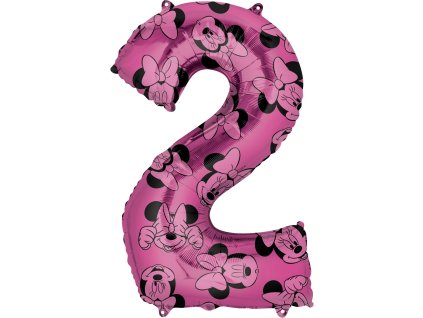40259 balonik foliovy narodeninove cislo 2 minnie 66 cm
