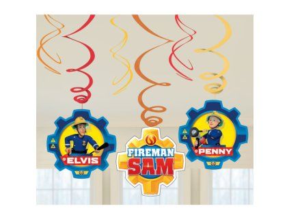 Dekorácia Víry - Požiarnik Sam 6 ks