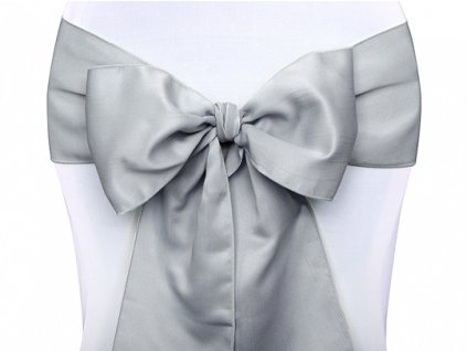 Mašľa na stoličku - strieborná 0,15 x 2,75 m