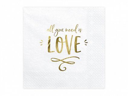 Servítky - All you need is love 33 x 33 cm