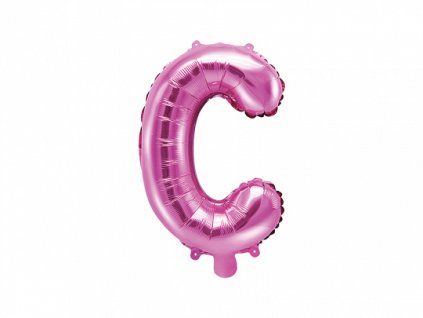 Fóliový balón Mini - Písmeno C 35 cm ružový