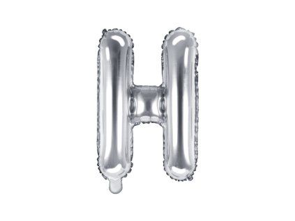 Fóliový balón Mini - Písmeno H 35cm strieborný