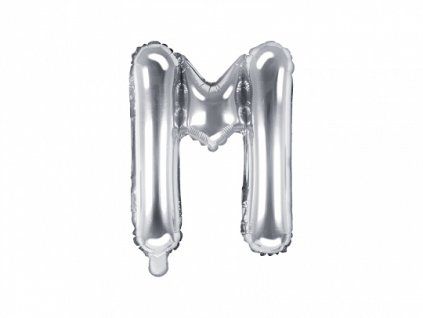 Fóliový balón Mini - Písmeno M 35cm strieborný