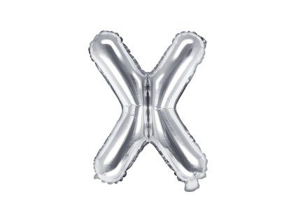 Fóliový balón Mini - Písmeno X 35cm strieborný