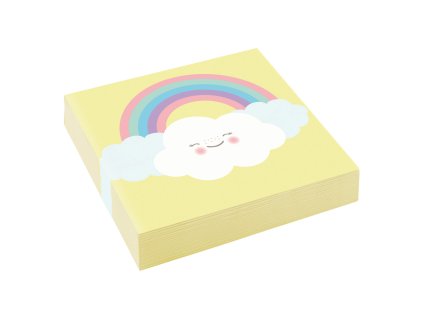 Servítky - Dúha a obláčik 25 x 25 cm