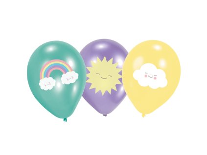 Latexové balóniky - Dúha a obláčik 6 ks